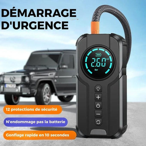 Démarreur de Voiture 4-en-1: Votre Meilleur Allié sur la Route !