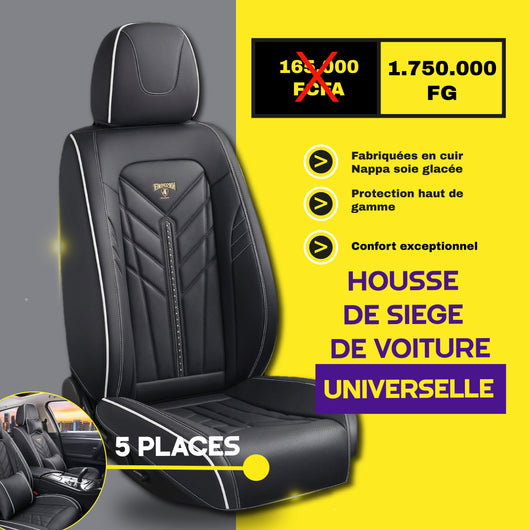 TIKK - conakry - Housses de Siège Universelles 5 Places en Cuir