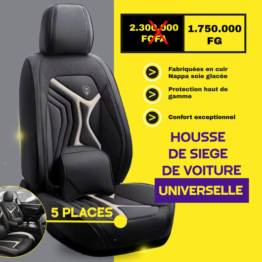 FB-Cr- Housses de Siège Universelles 5 Places en Cuir